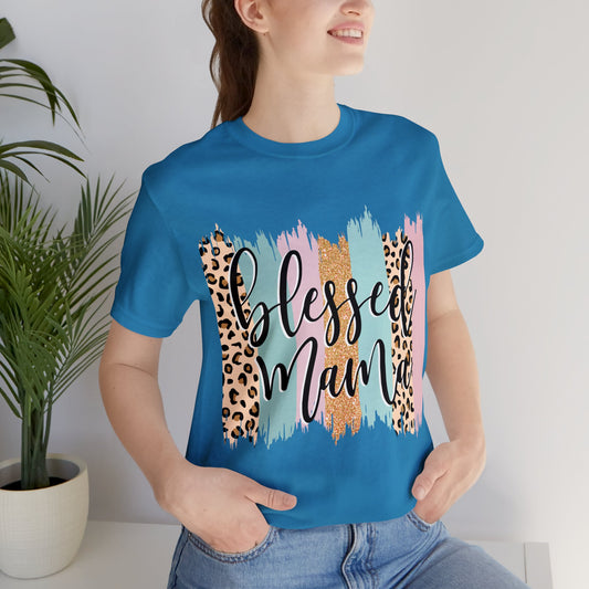 Blessed Mama Leopard short sleeve tshirt
