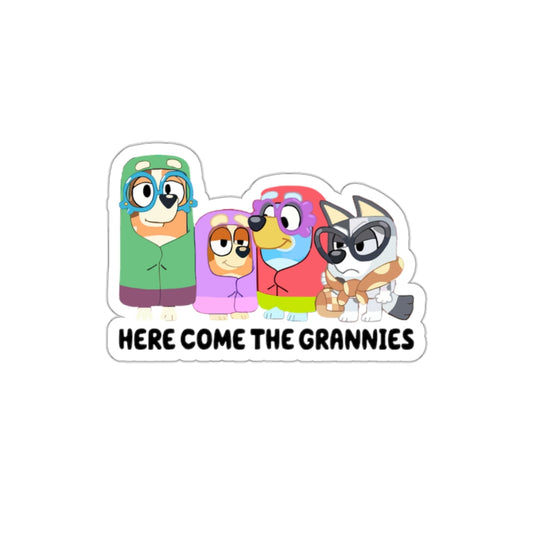 Here comes the grannies  **water resistant** Sticker