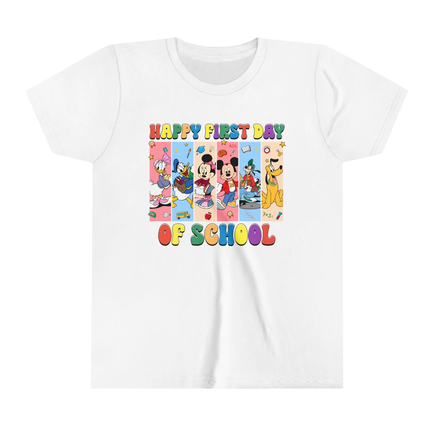 Happy First Day of School Youth Short Sleeve Tee
