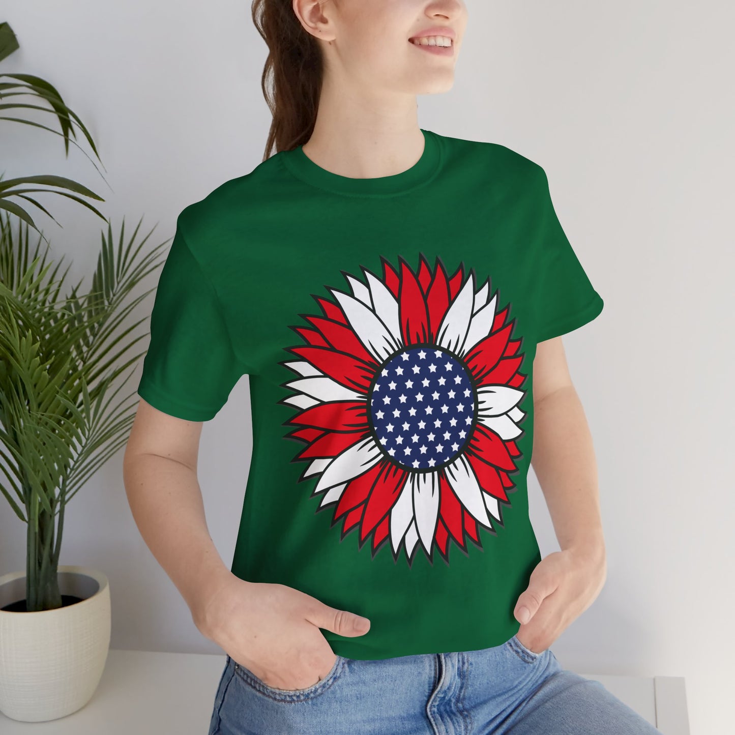 American Sunflower Jersey Short Sleeve Tee