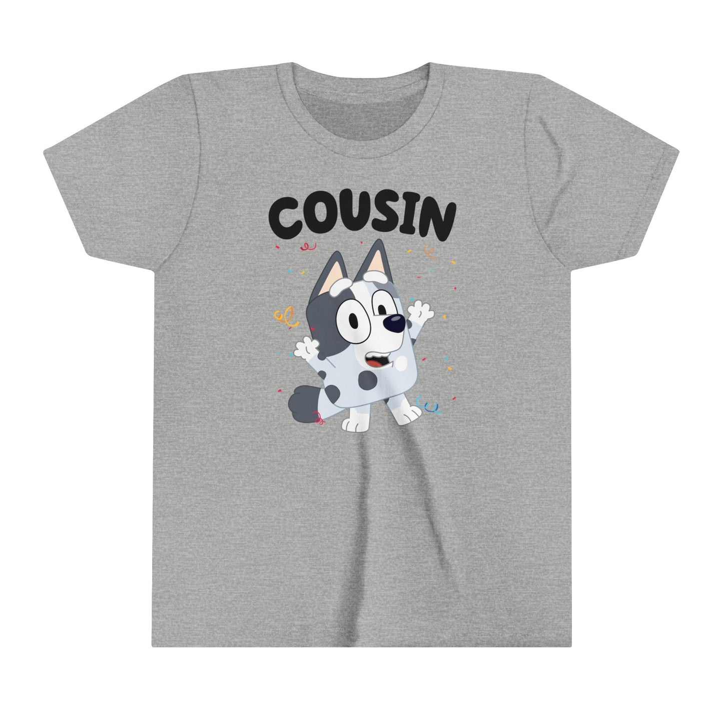 Cousin Muffin Bluey Birthday youth short sleeve Tshirt