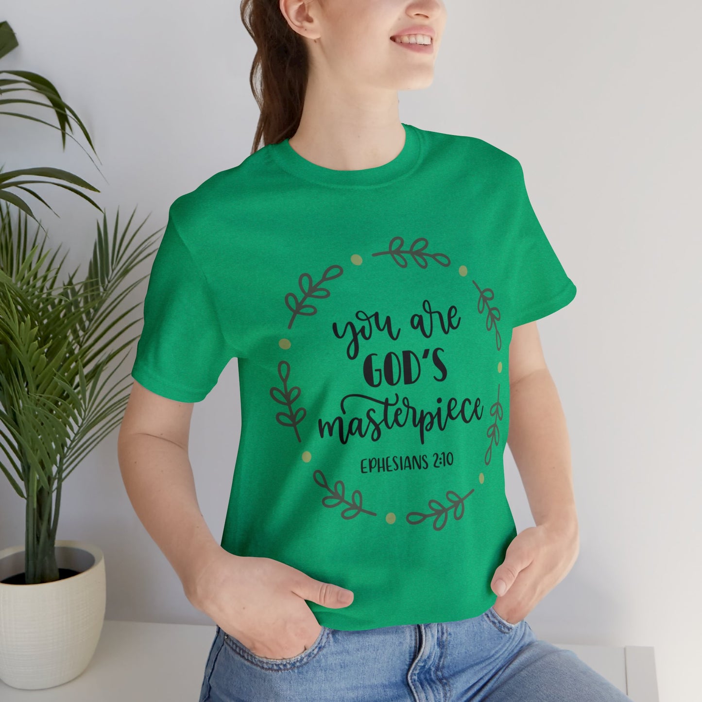 You are God's Masterpiece (front) You are Enough (back) Short Sleeve Tshirt