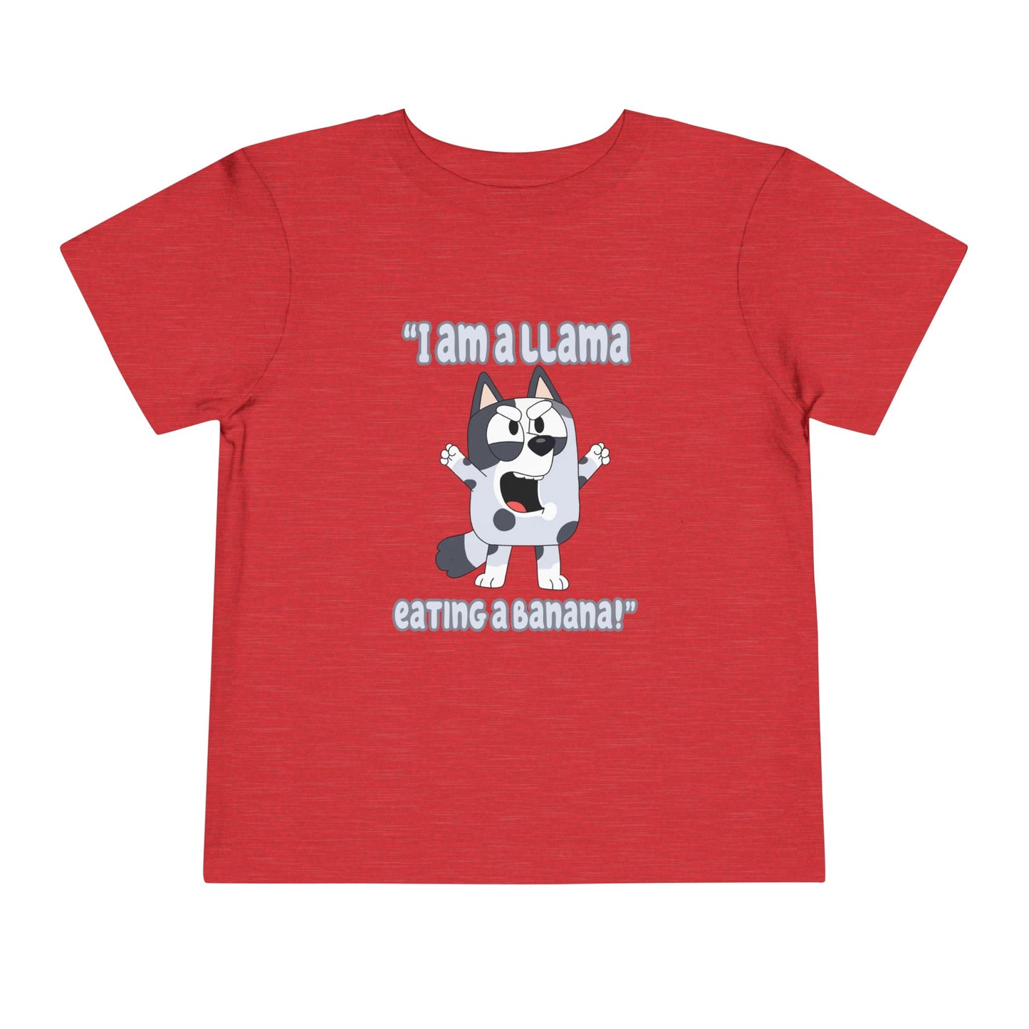 I'm a Llama eating a banana Toddler Short Sleeve Tee