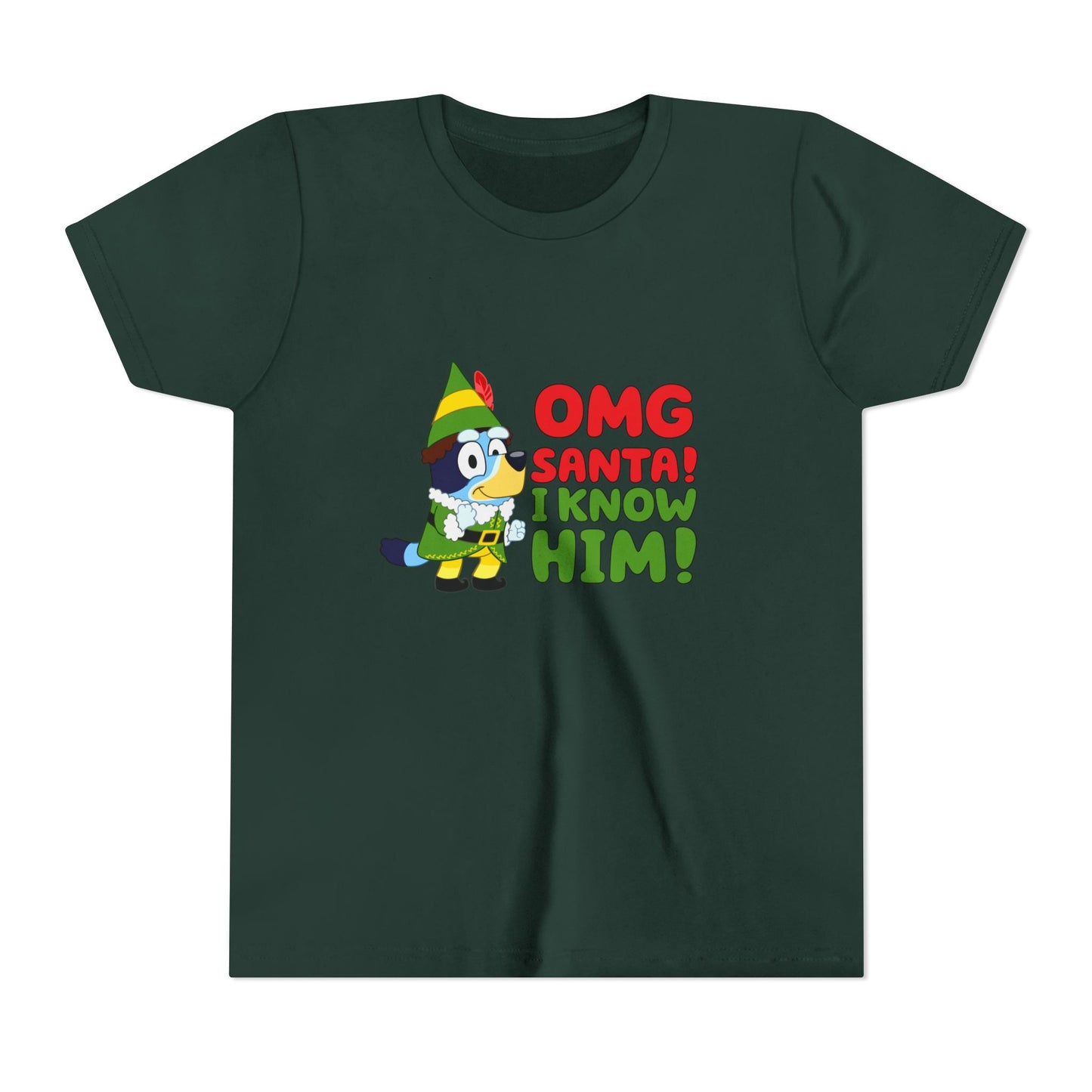 OMG Santa I know him Youth Short Sleeve Tee