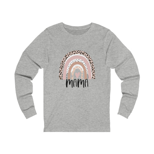 Mama Boho Leopard Rainbow long sleeve tshirt