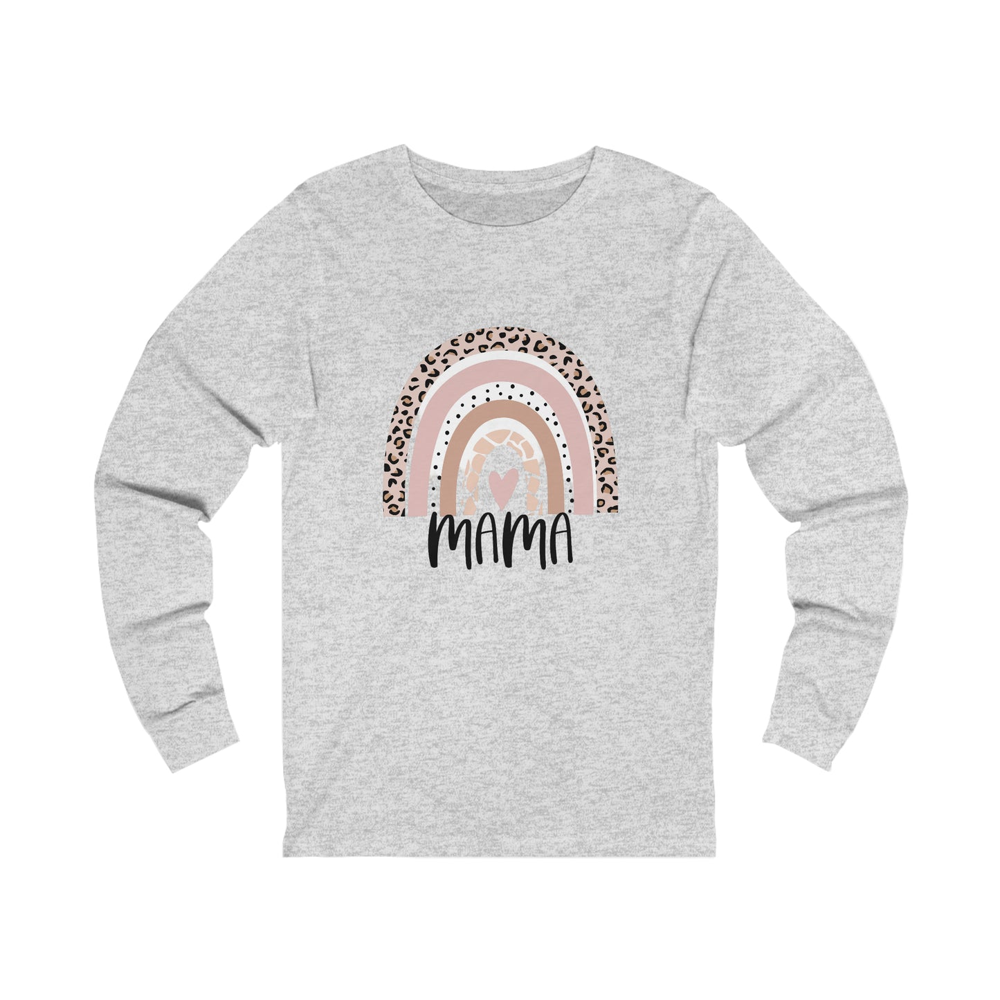 Mama Boho Leopard Rainbow long sleeve tshirt