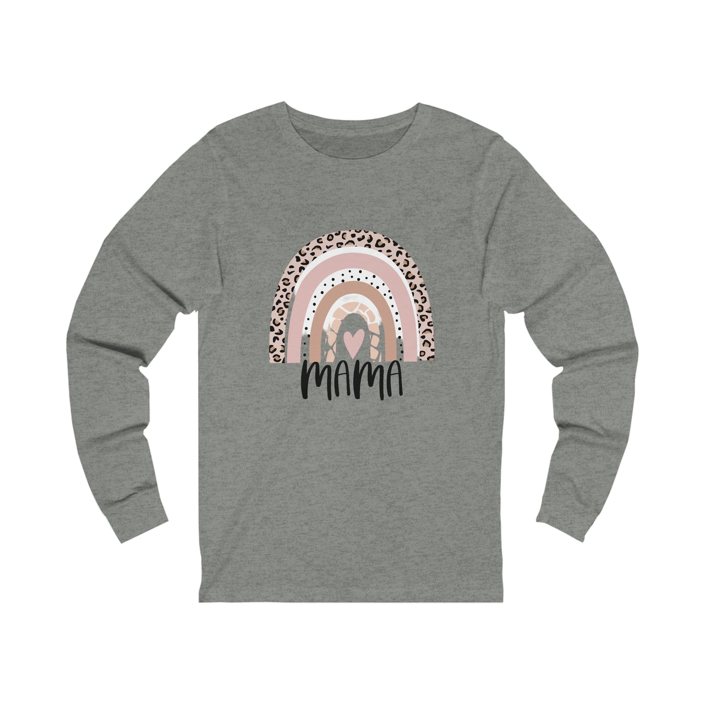 Mama Boho Leopard Rainbow long sleeve tshirt