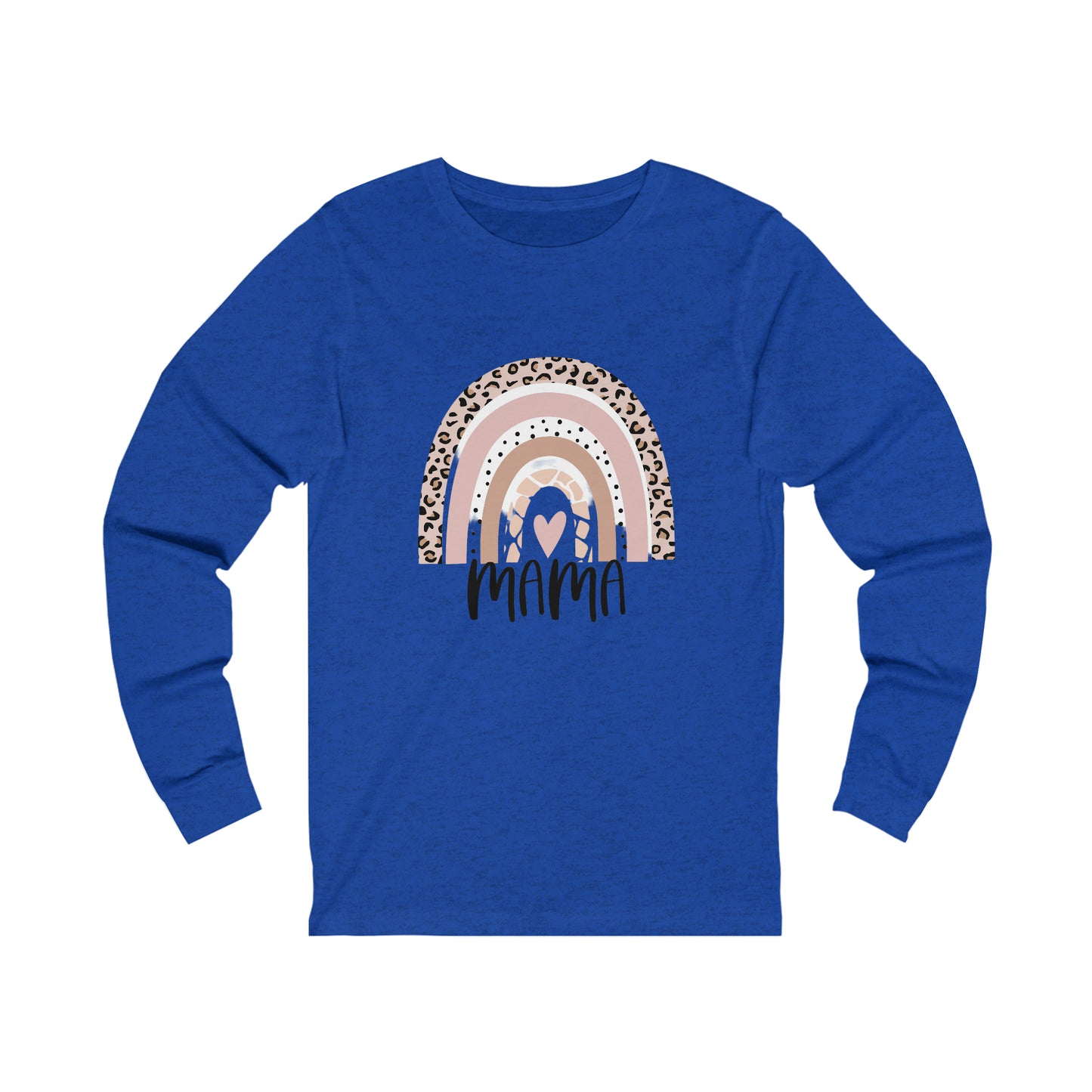 Mama Boho Leopard Rainbow long sleeve tshirt