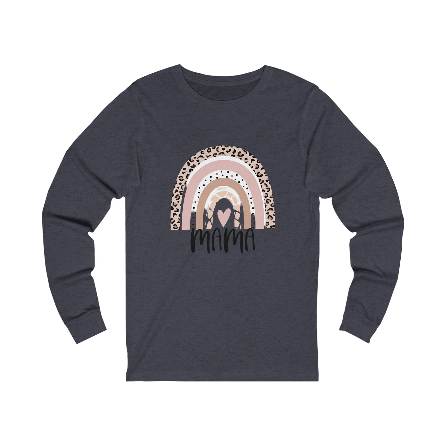 Mama Boho Leopard Rainbow long sleeve tshirt