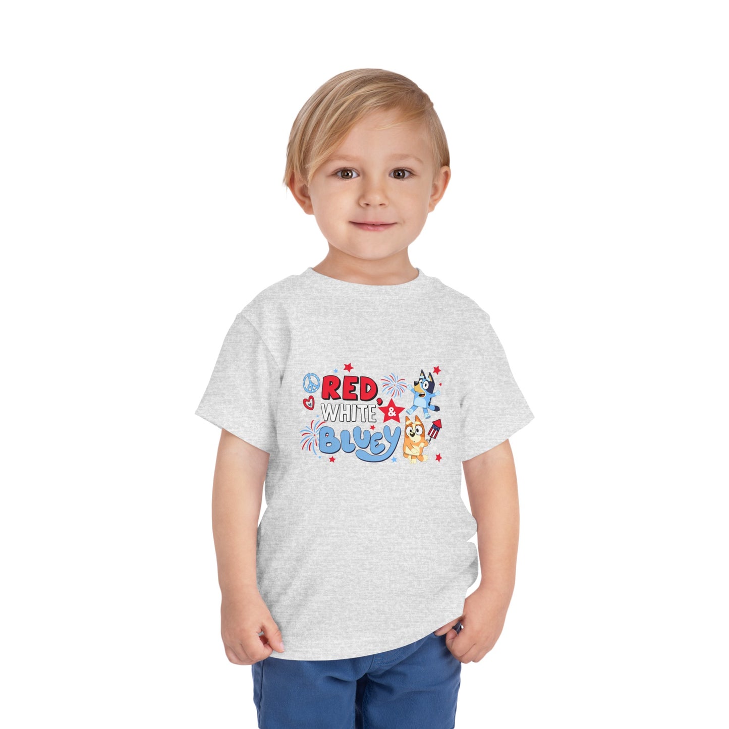 Red, White & Bluey Toddler Short Sleeve Tee