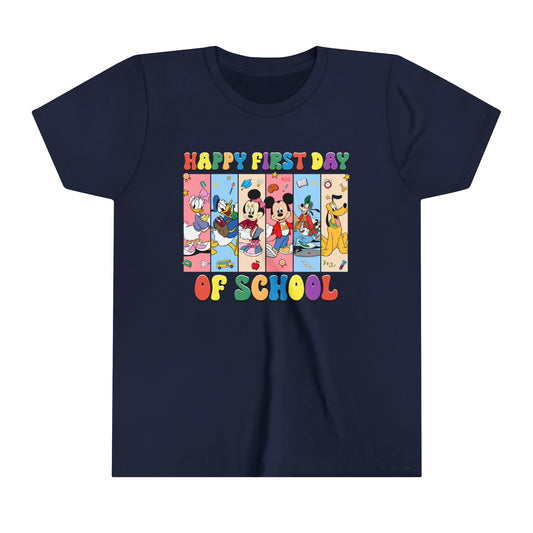 Happy First Day of School Youth Short Sleeve Tee