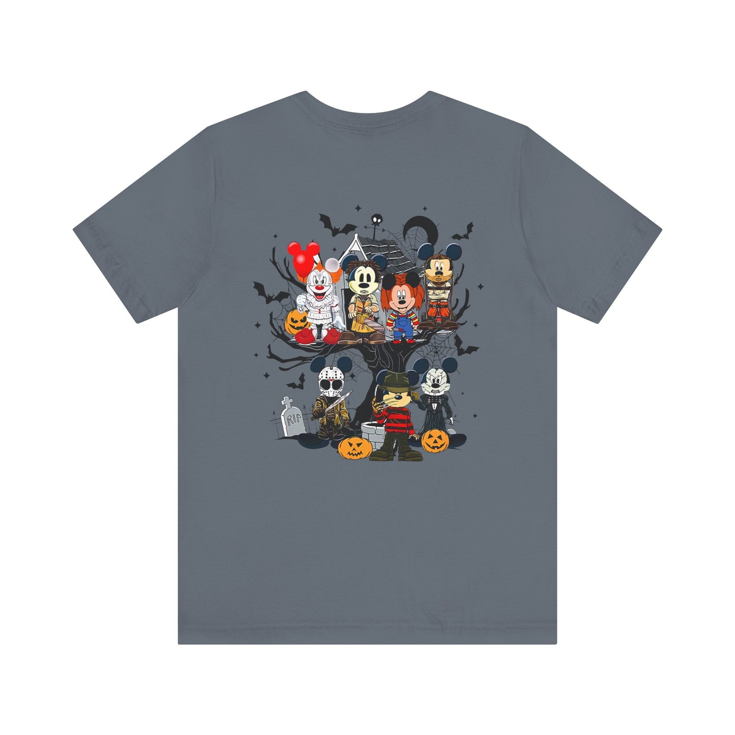 Mickey Halloween (front and back) Jersey Short Sleeve Tee