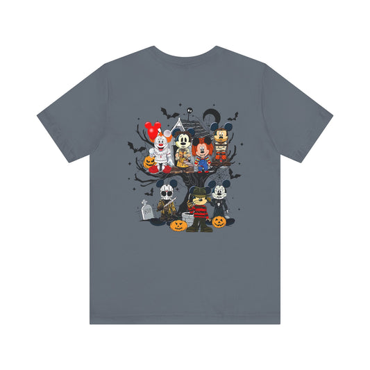 Mickey Halloween (front and back) Jersey Short Sleeve Tee