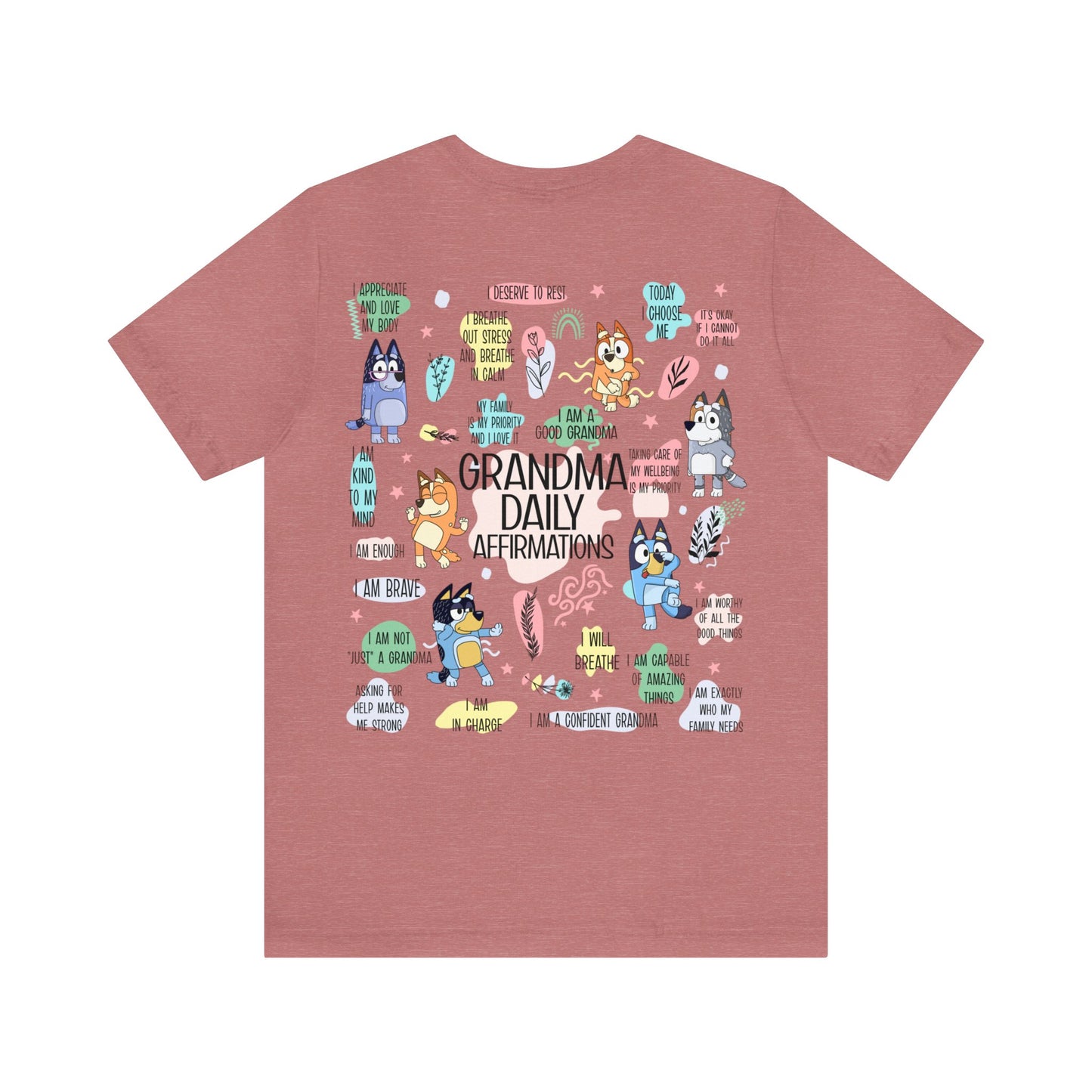 Bluey - Grandma Daily Affirmations Short Sleeve Tshirt