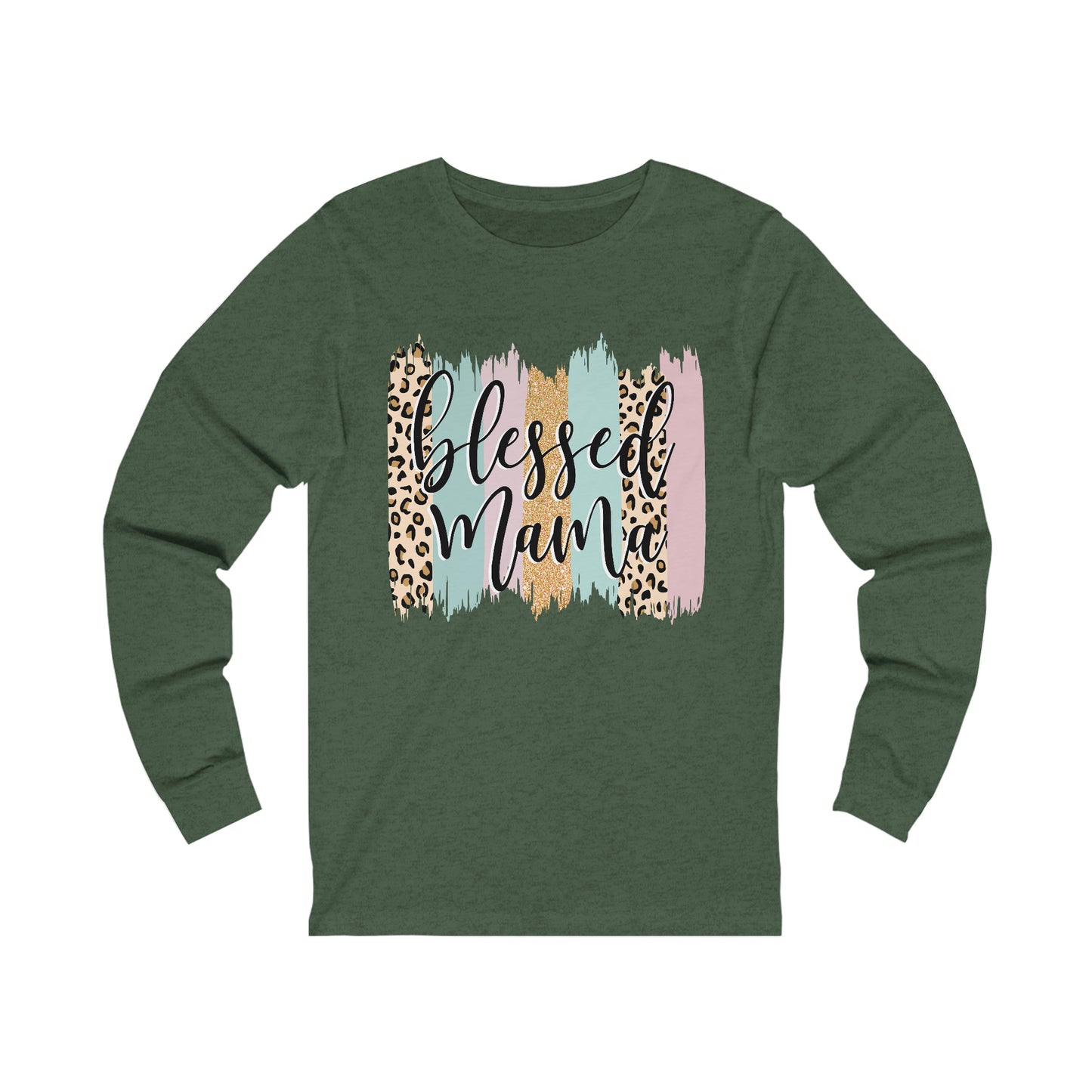 Blessed Mama Leopard long sleeve tshirt