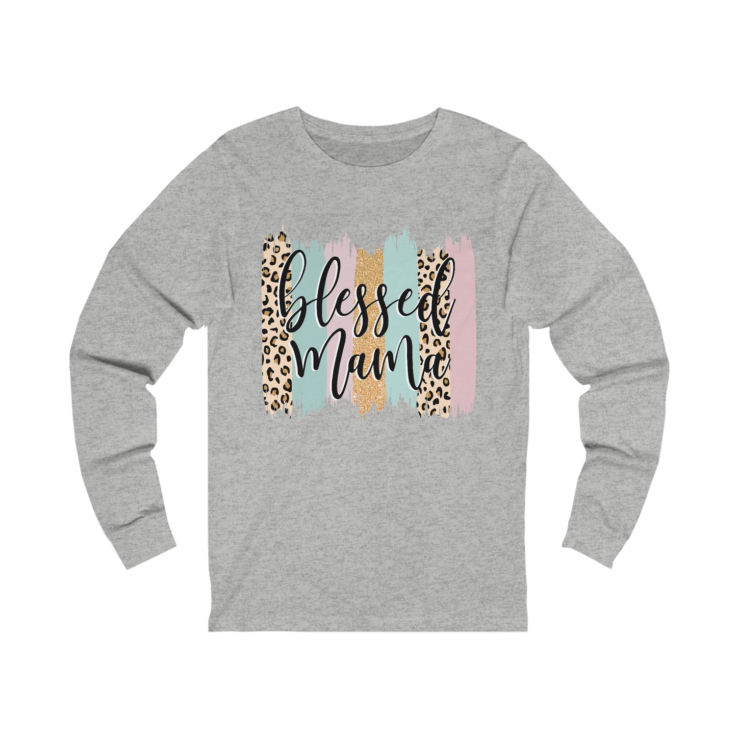 Blessed Mama Leopard long sleeve tshirt