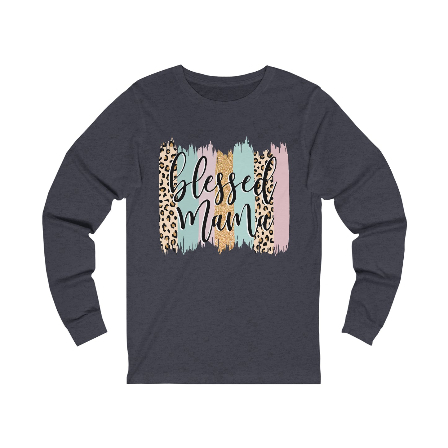 Blessed Mama Leopard long sleeve tshirt