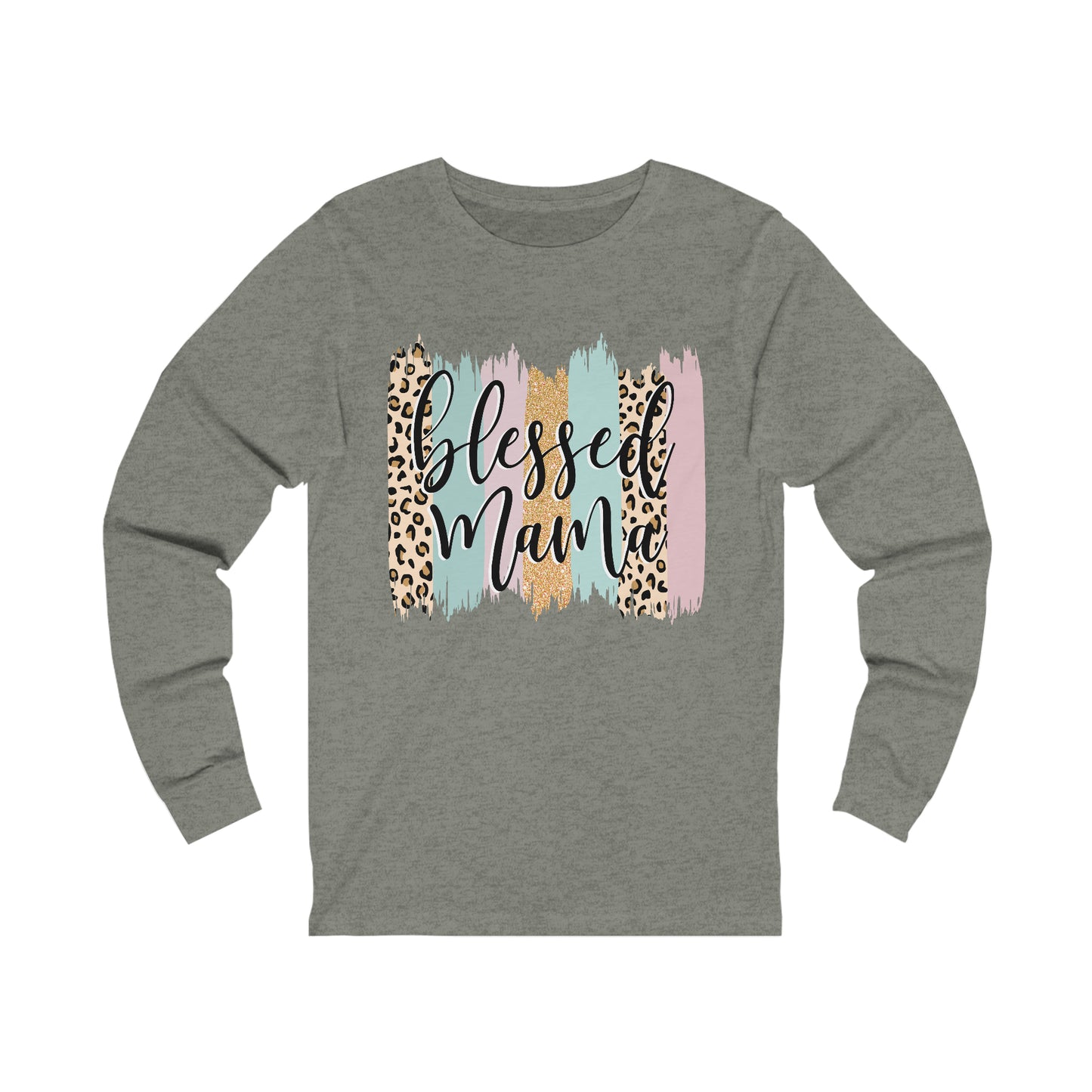 Blessed Mama Leopard long sleeve tshirt