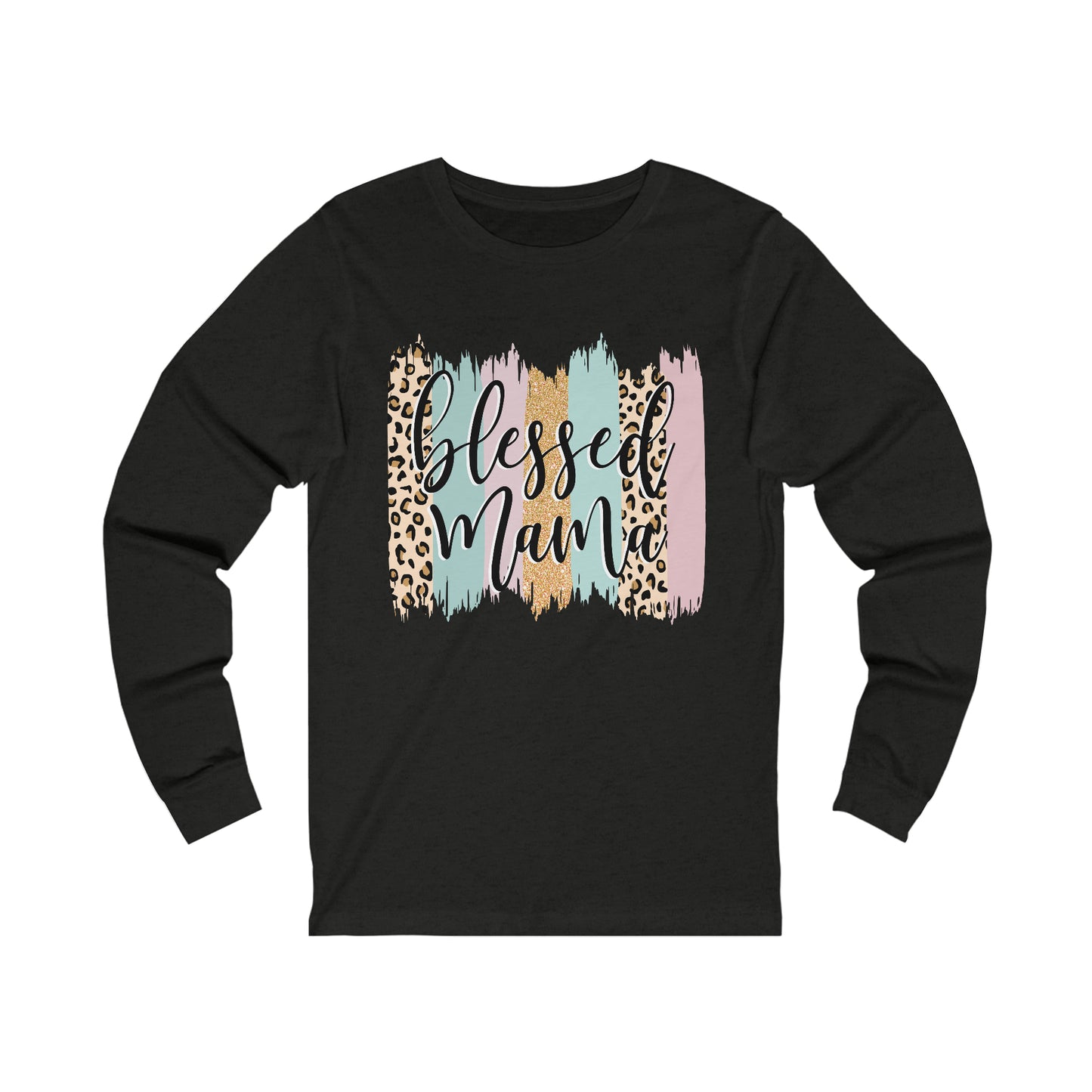 Blessed Mama Leopard long sleeve tshirt