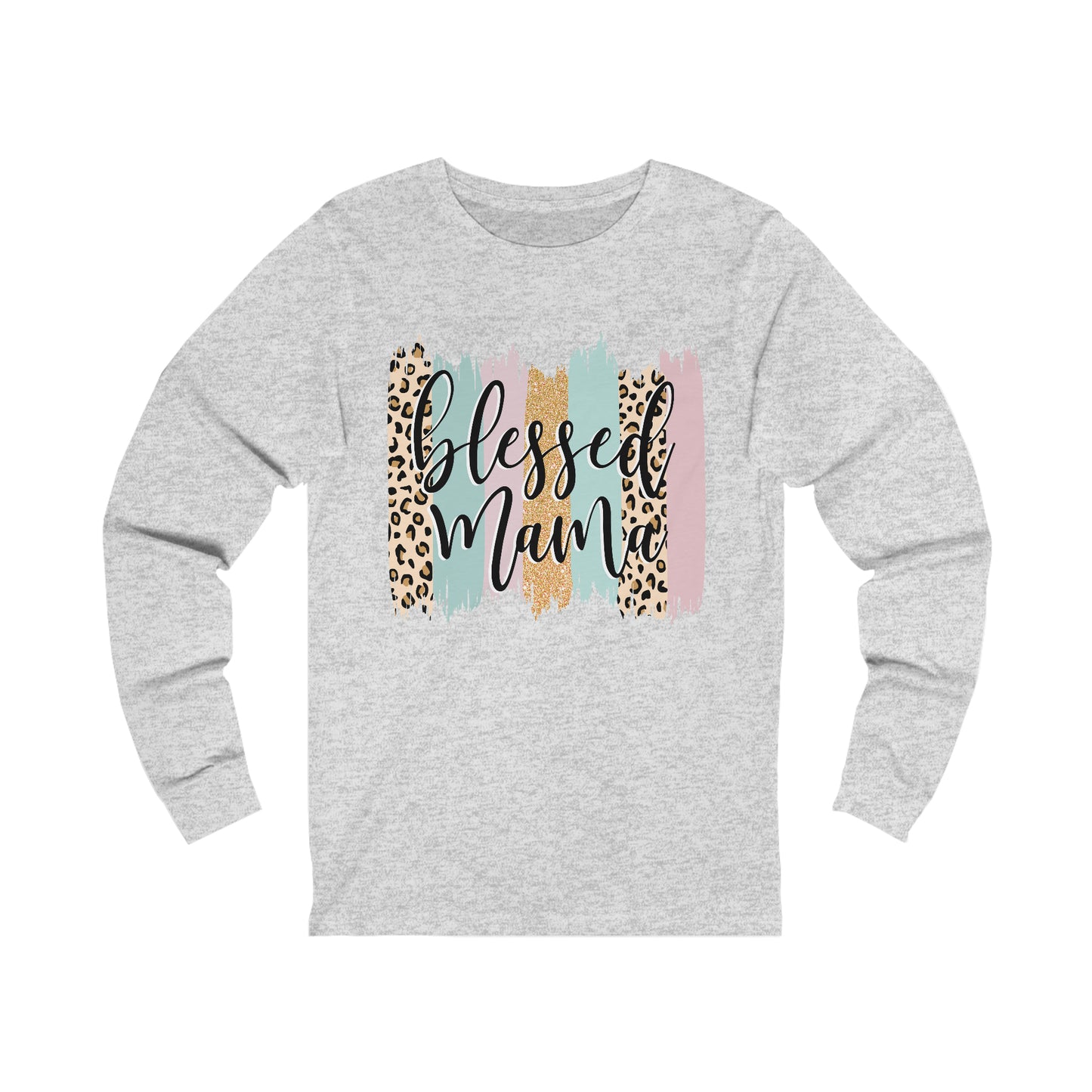 Blessed Mama Leopard long sleeve tshirt
