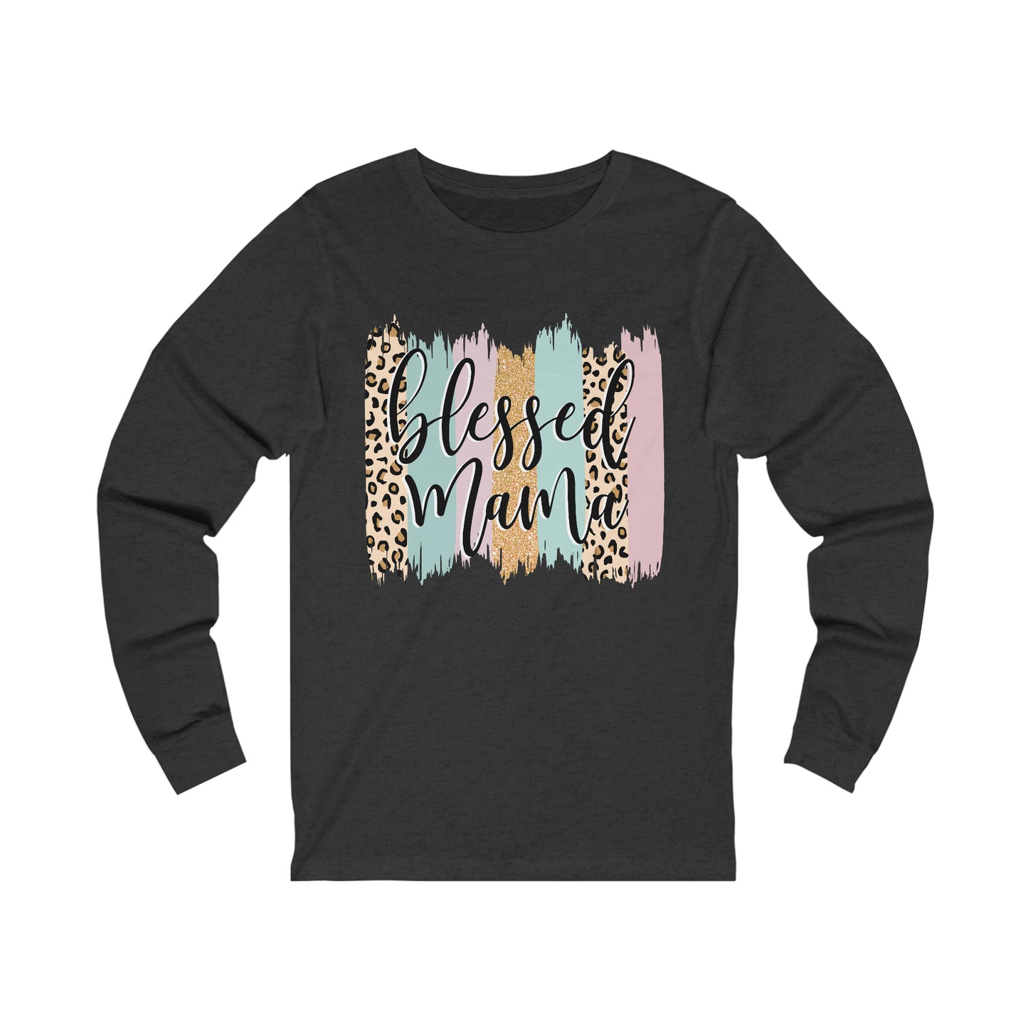 Blessed Mama Leopard long sleeve tshirt