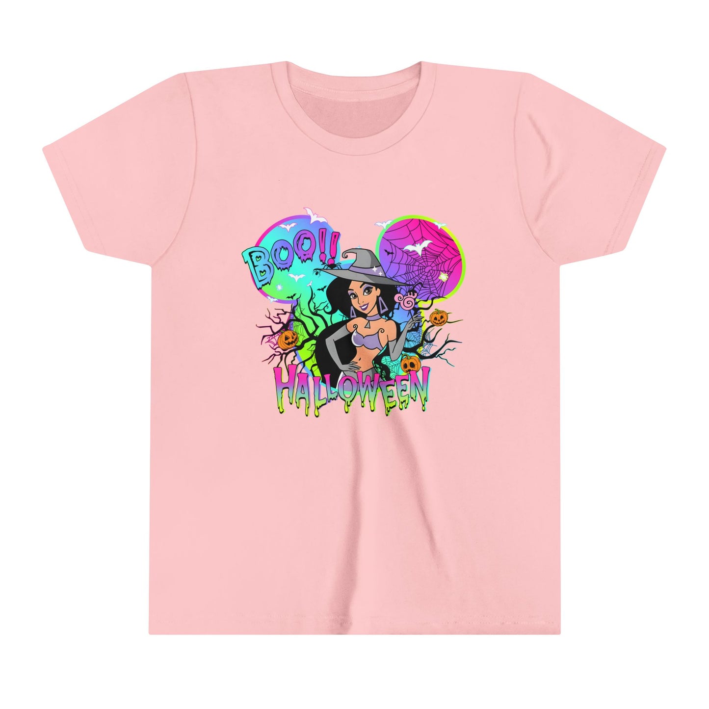 Jasmine Boo! Halloween Youth Short Sleeve Tee