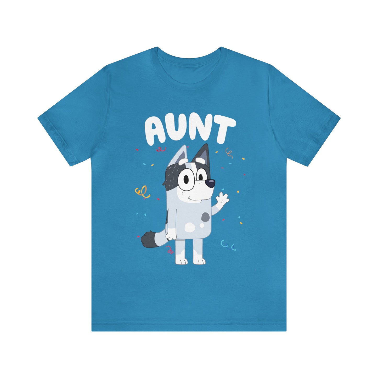 Aunt Bluey Birthday short sleeve Tshirt