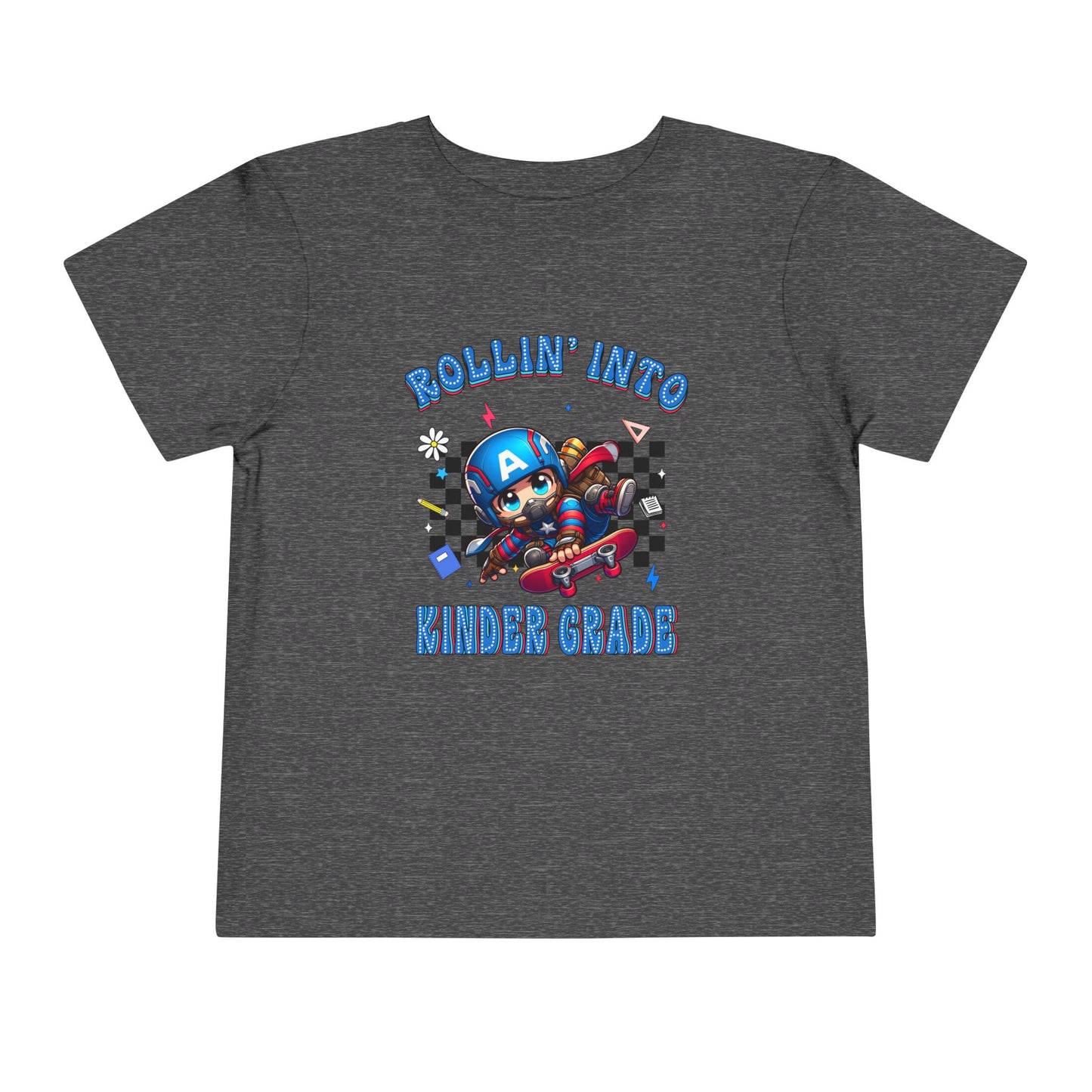 CAPTAIN AMERICA - Rollin' Into Kinder Grade Toddler Short Sleeve Tee