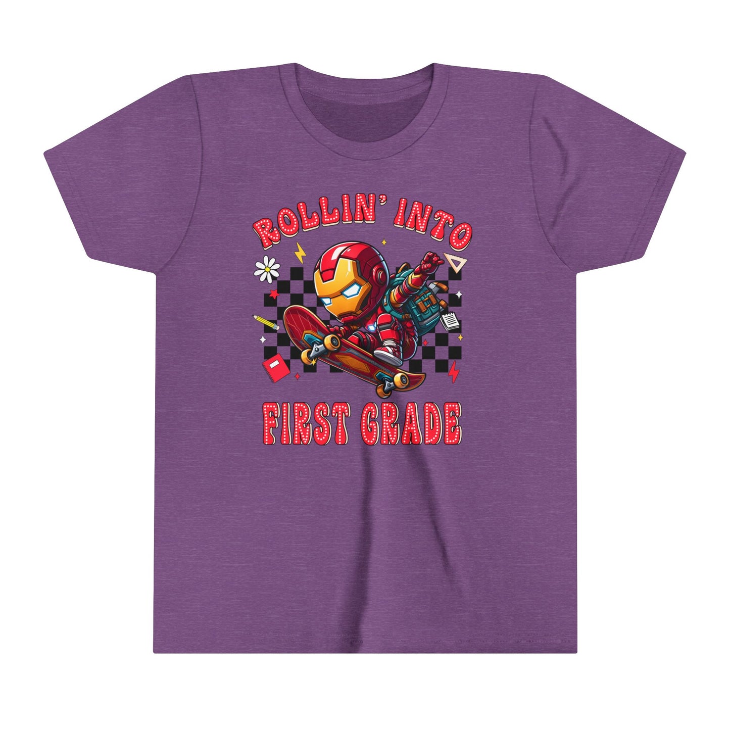 IRON MAN - Rollin' Into 1st Grade Youth Short Sleeve Tee