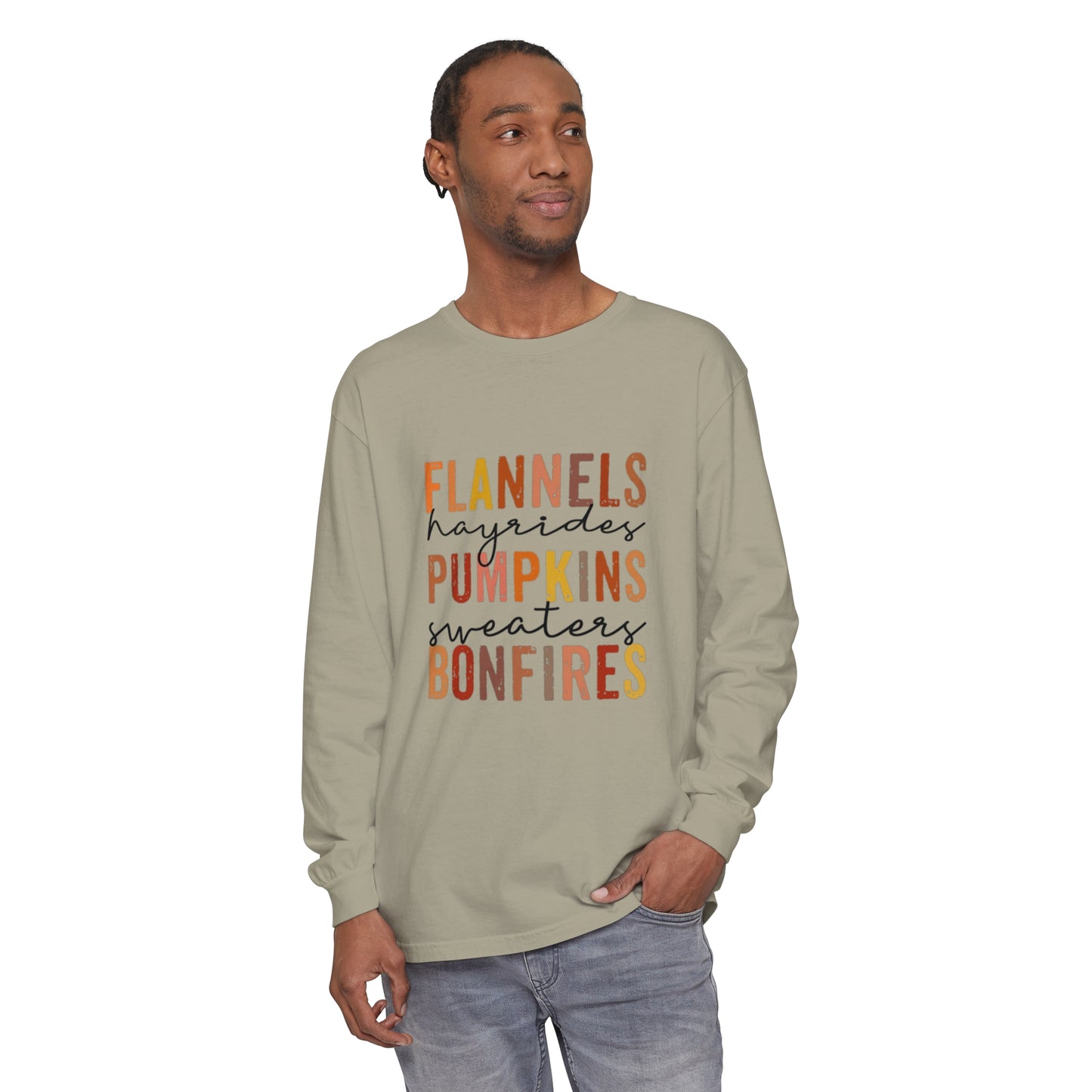 Flannels, Hayrides, Pumpkins, Sweaters,  Bonfires Long Sleeve T-Shirt