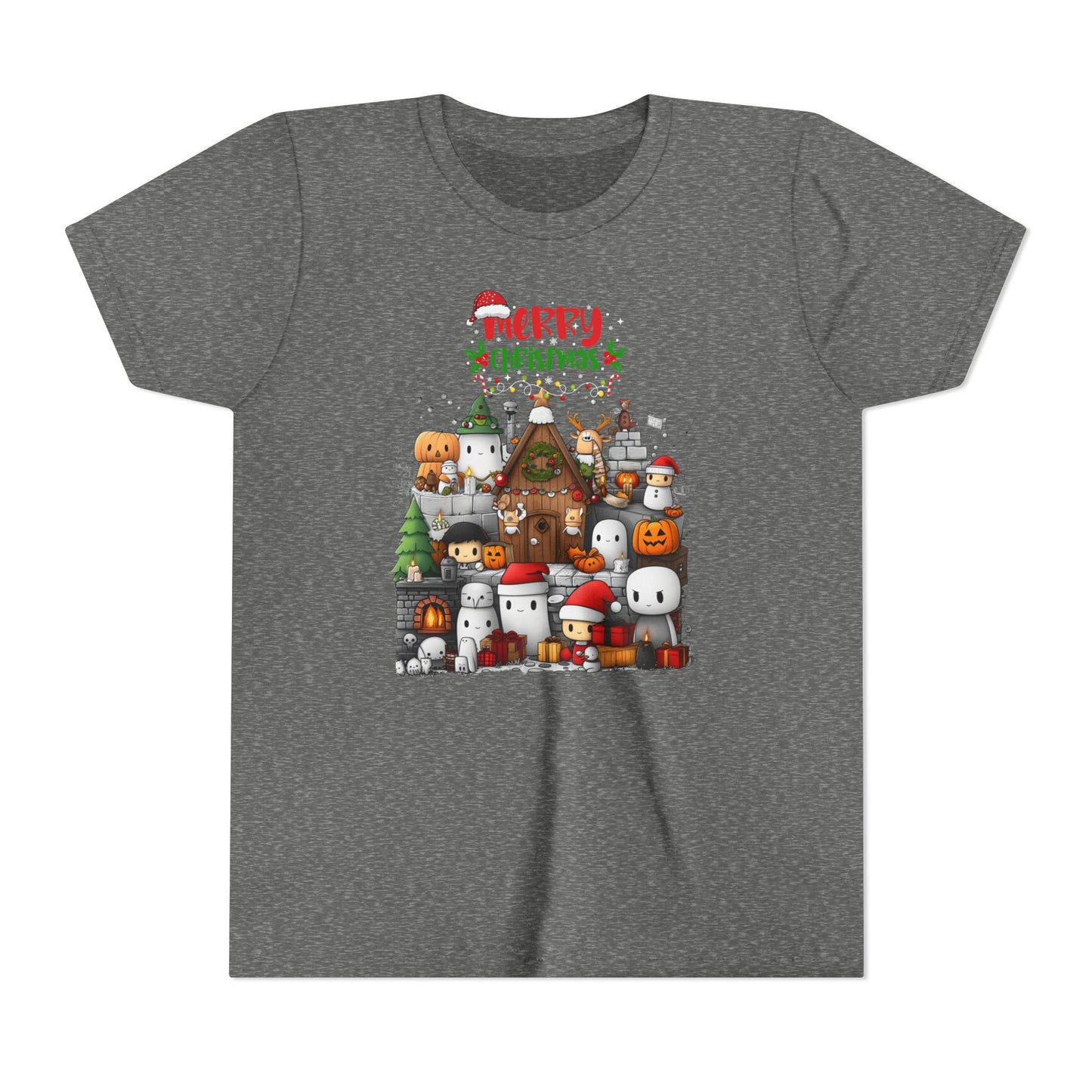 Merry Mine-craft Christmas Youth Short Sleeve Tee