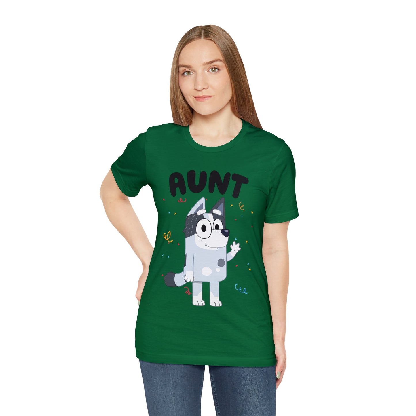 Aunt Bluey Birthday short sleeve Tshirt