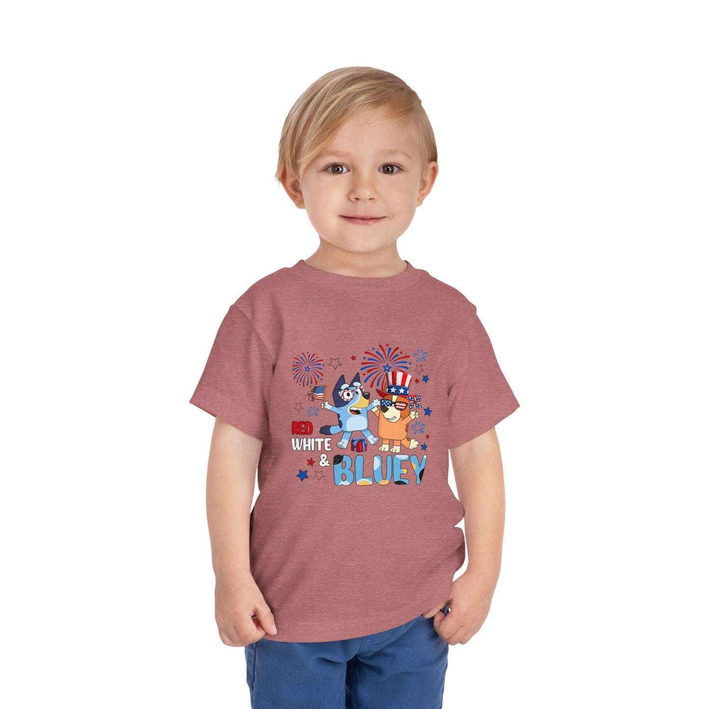 Red, White & Bluey Toddler Short Sleeve Tee