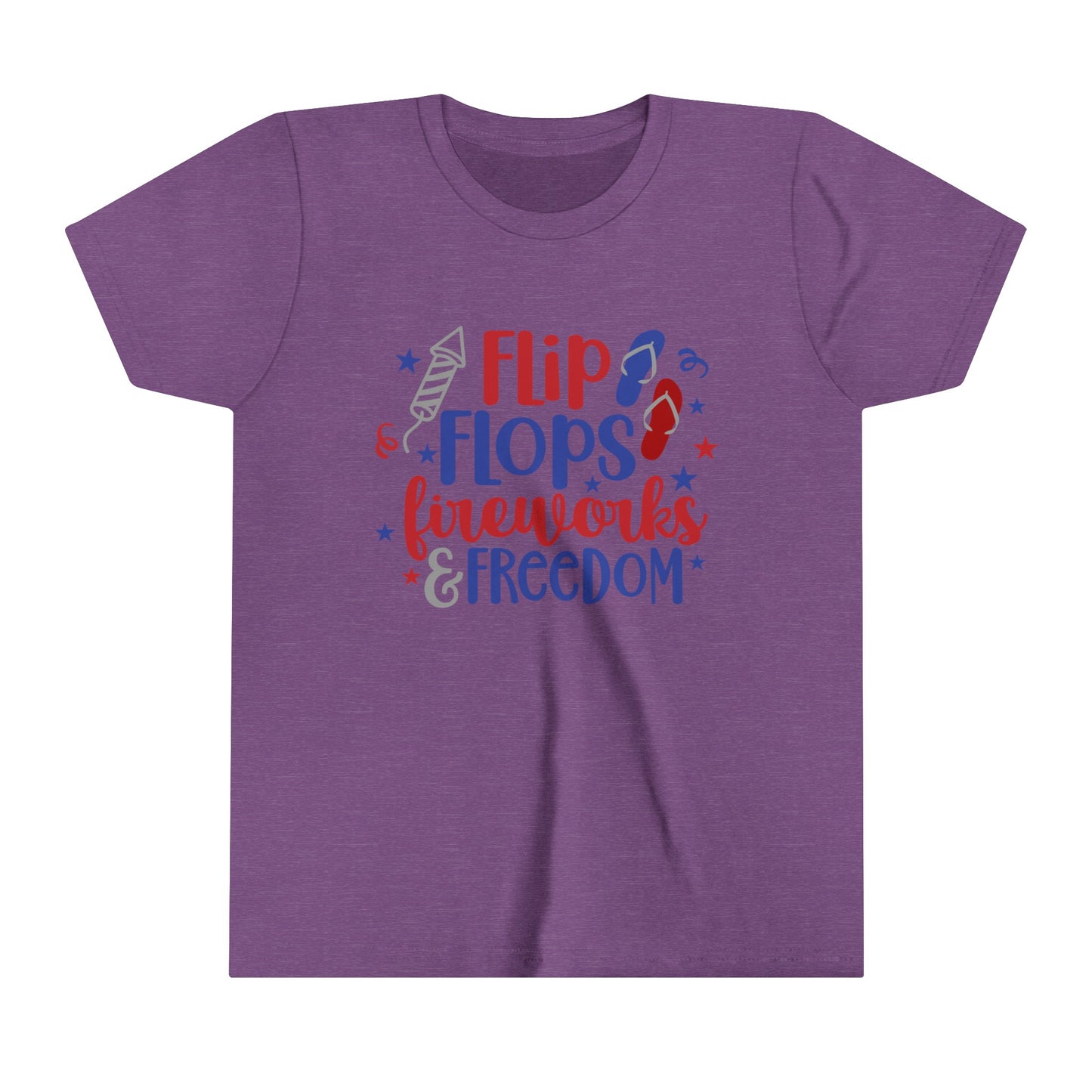 Flip Flops, Fireworks & Freedom Youth Short Sleeve Tee