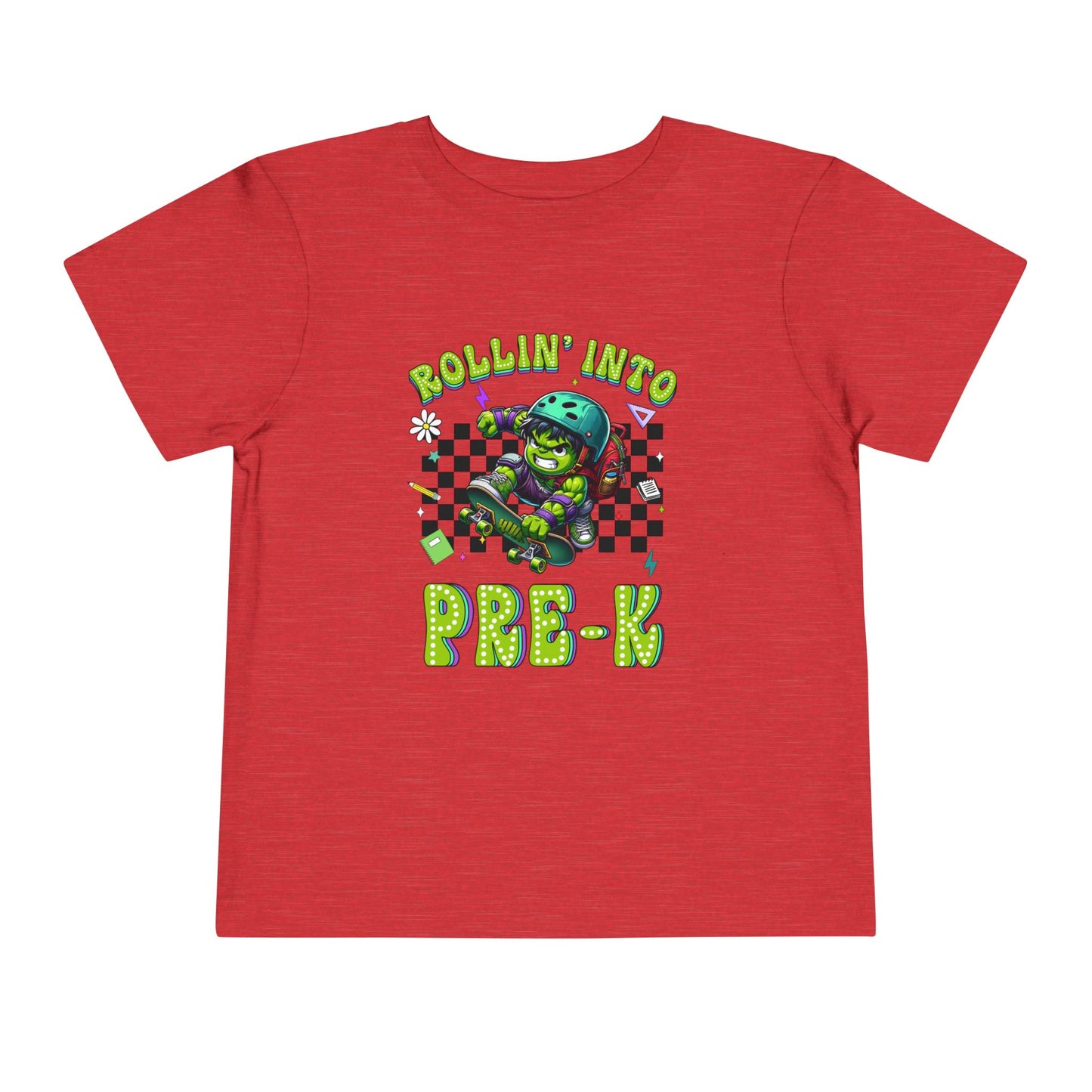 HULK - Rollin' Into Pre_K Toddler Short Sleeve Tee