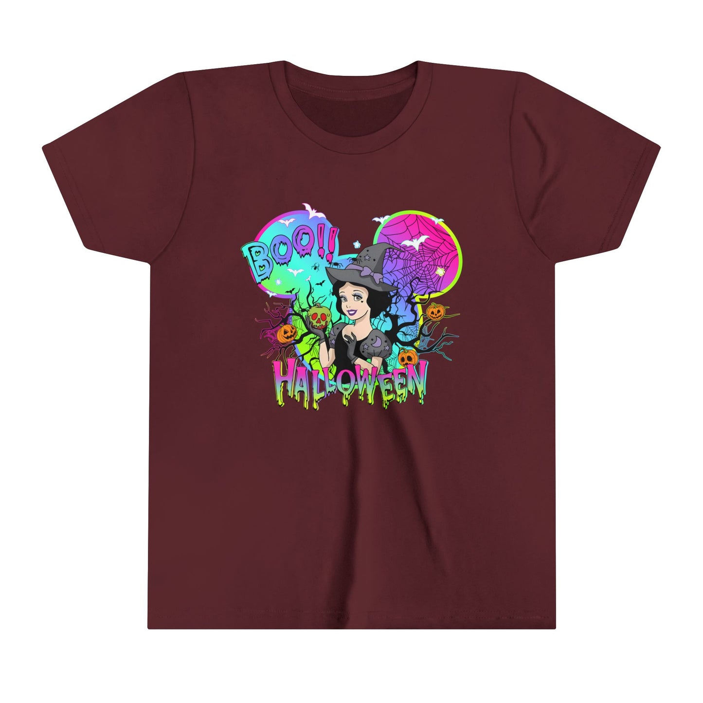 Snow White Boo! HalloweenYouth Short Sleeve Tee