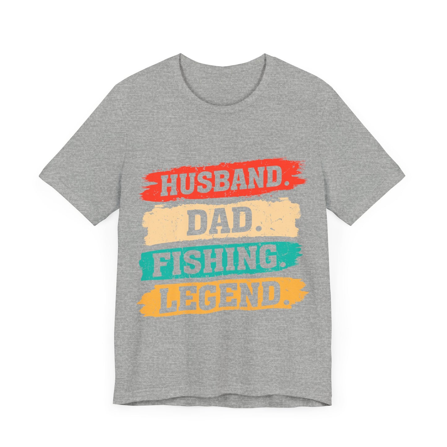 Husband Dad Fishing Legend Jersey Short Sleeve Tee