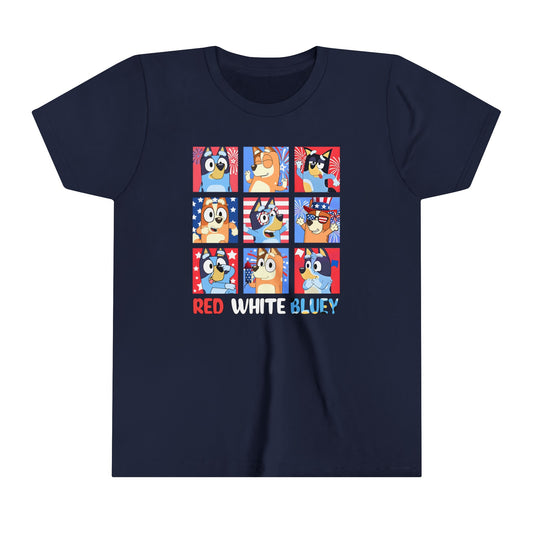 Red White & Bluey Youth Short Sleeve Tee