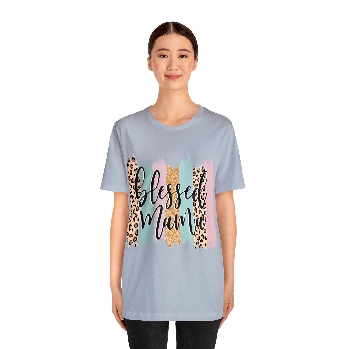 Blessed Mama Leopard short sleeve tshirt