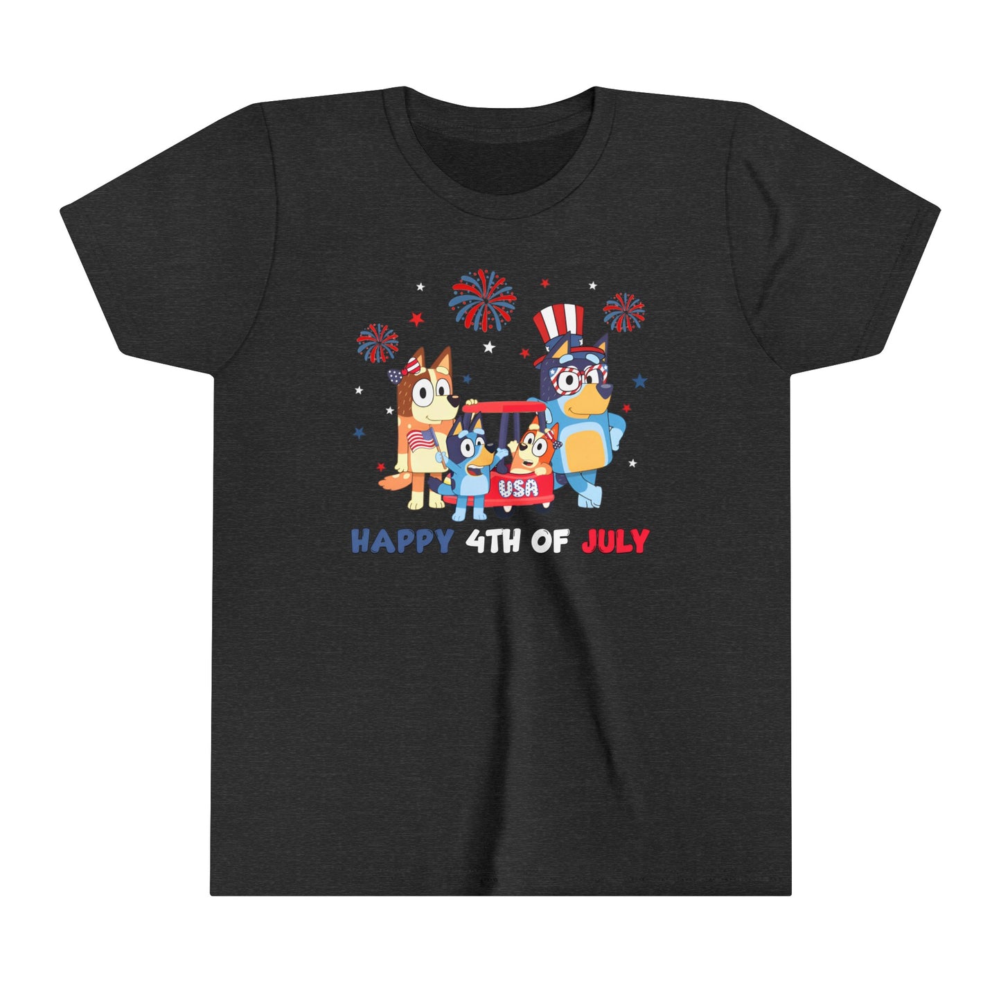 Happy 4th of July Youth Short Sleeve Tee
