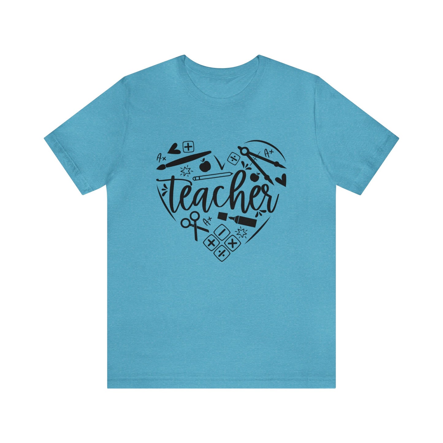 Teacher heart Short sleeve Tshirt