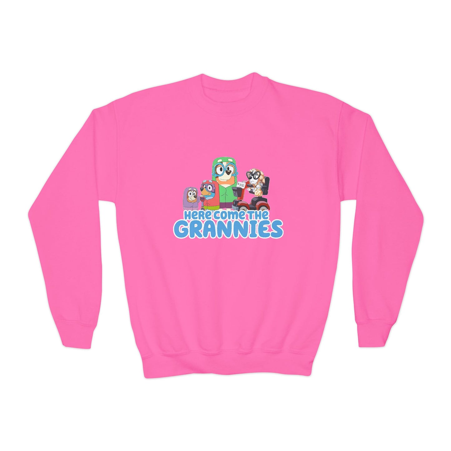 Here comes the grannies Youth Crewneck Sweatshirt