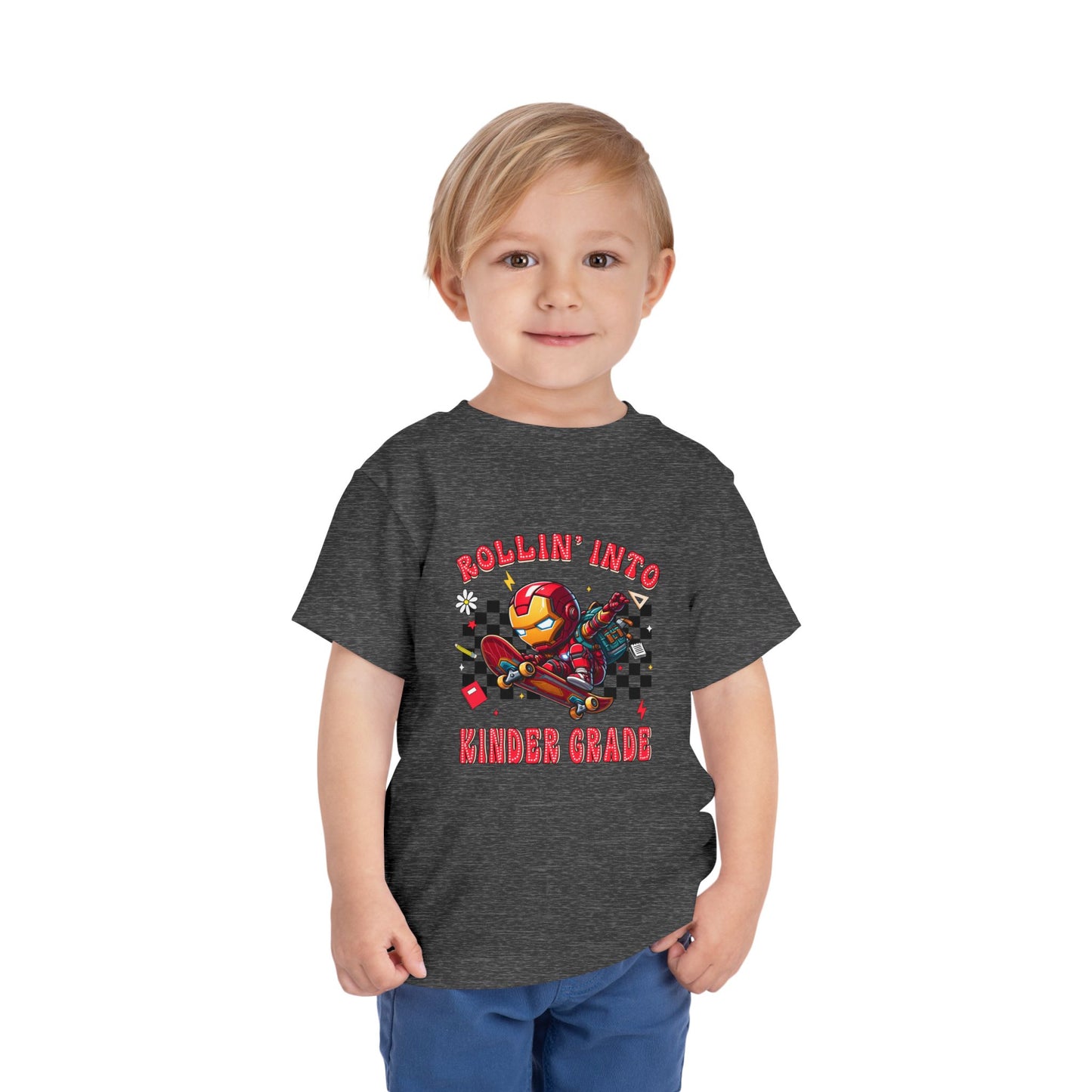 IRON MAN - Rollin' Into Kinder Grade Toddler Short Sleeve Tee