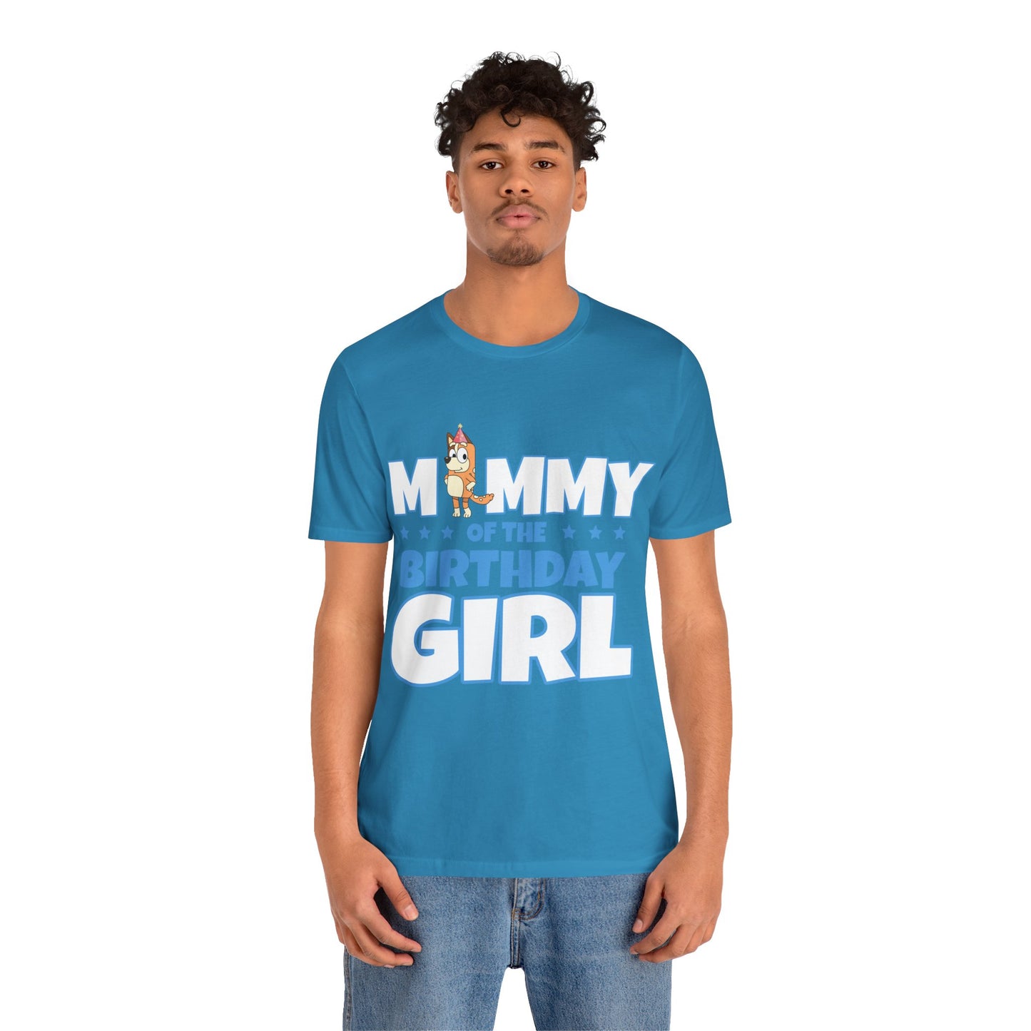 Mommy of the Birthday Girl Chilli Heeler short sleeve T-shirt