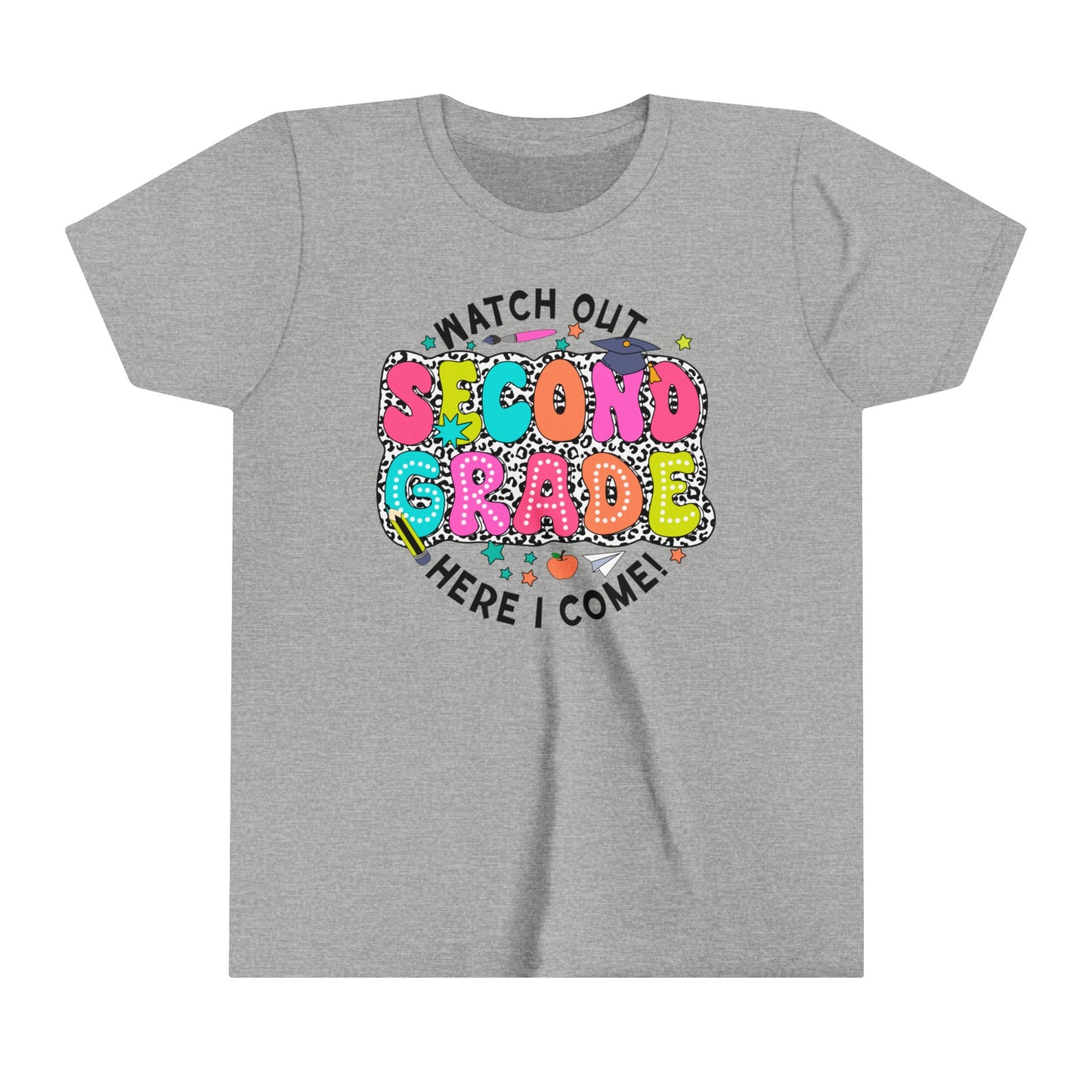 Watch Out Second Grade Here I Come Youth Short Sleeve Tee