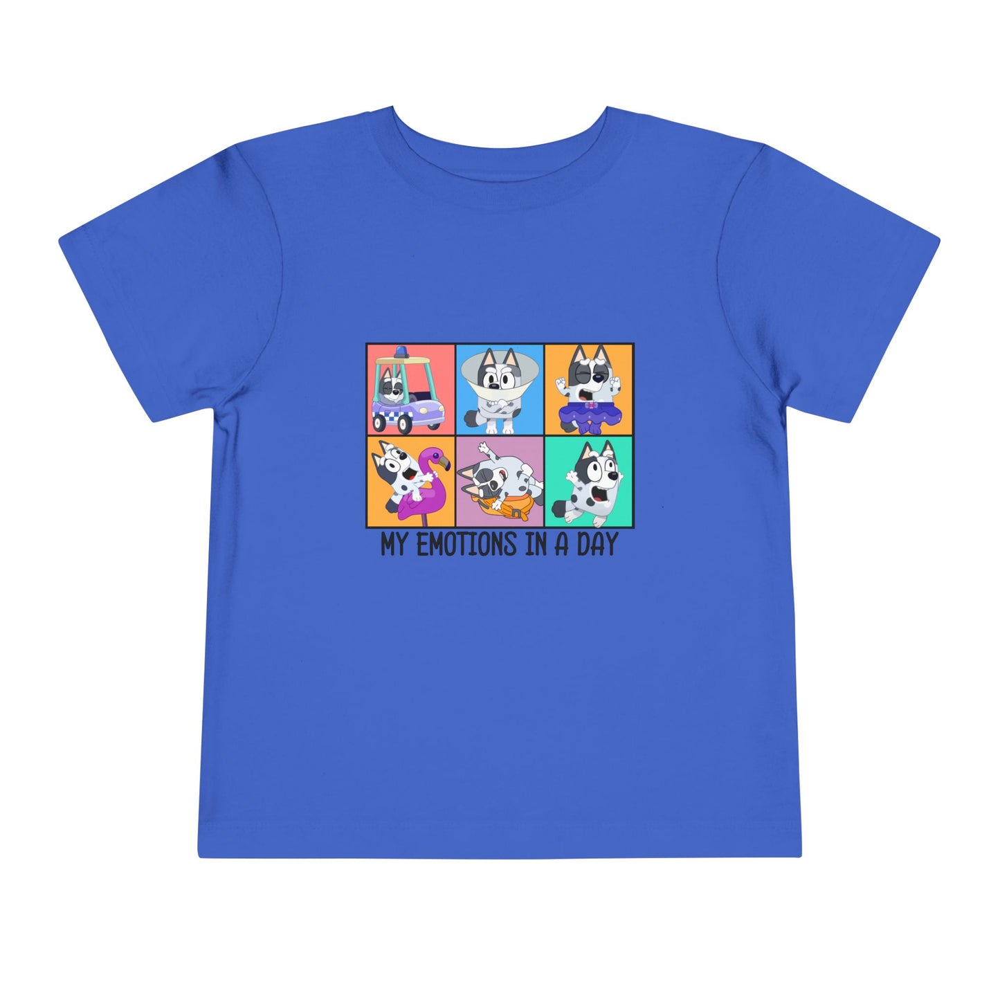 My emotions in a day Toddler Short Sleeve Tee