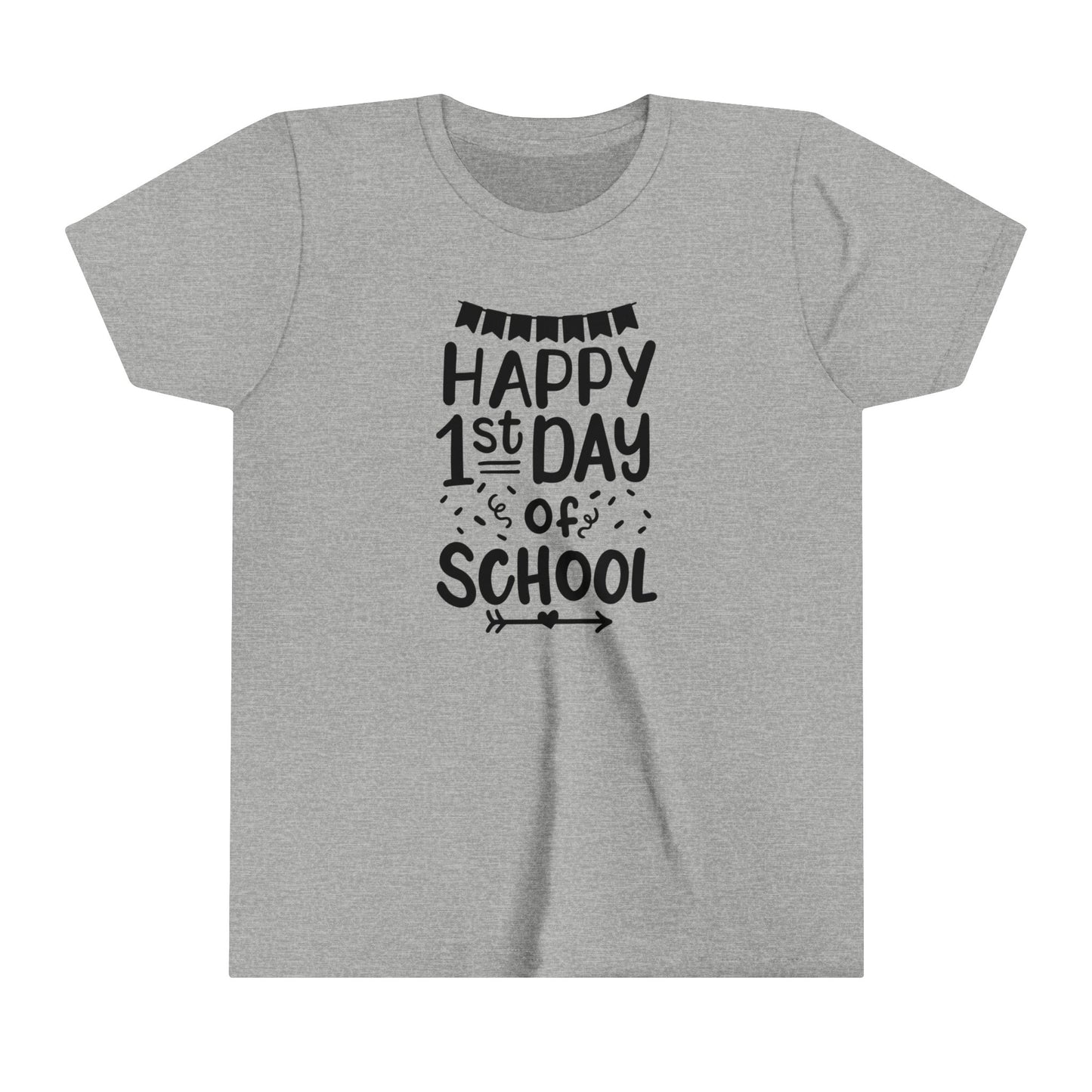 Happy 1st Day of School Youth Short Sleeve Tee