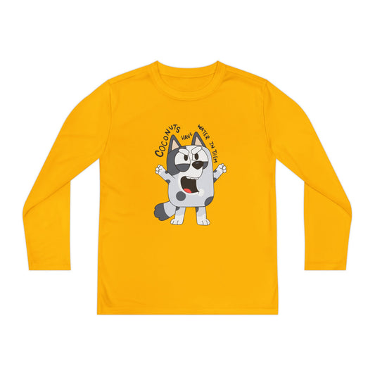 Coconuts have water in them Youth Long Sleeve Competitor Tee