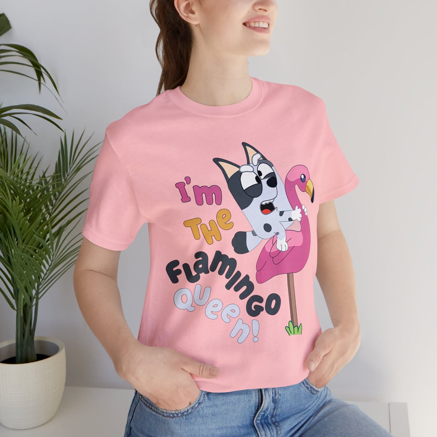 I'm the flamingo queen Short Sleeve Tshirt