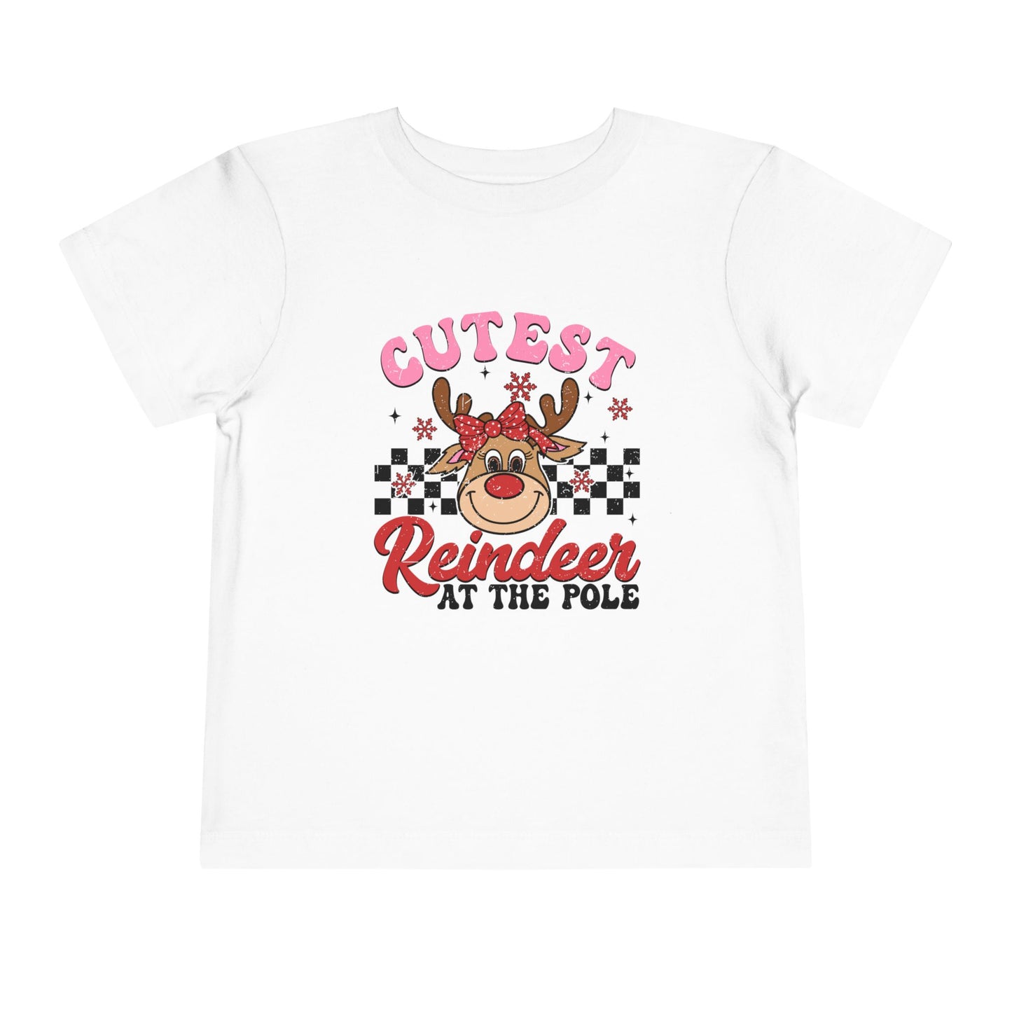 Coolest Reindeer at the Pole Toddler Short Sleeve Tee